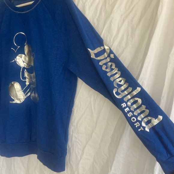 Walt Disney World Crewneck Mickey Sweatshirt Silver Blue Size Large - Picture 8 of 13